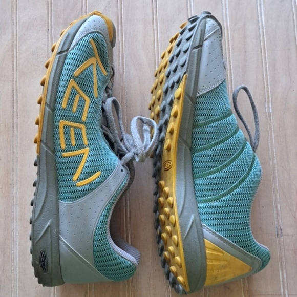 Keen A86 TR Womens Sneakers Trail Hiking Blue Mesh Fun Lace-Up Breathable - Picture 9 of 10